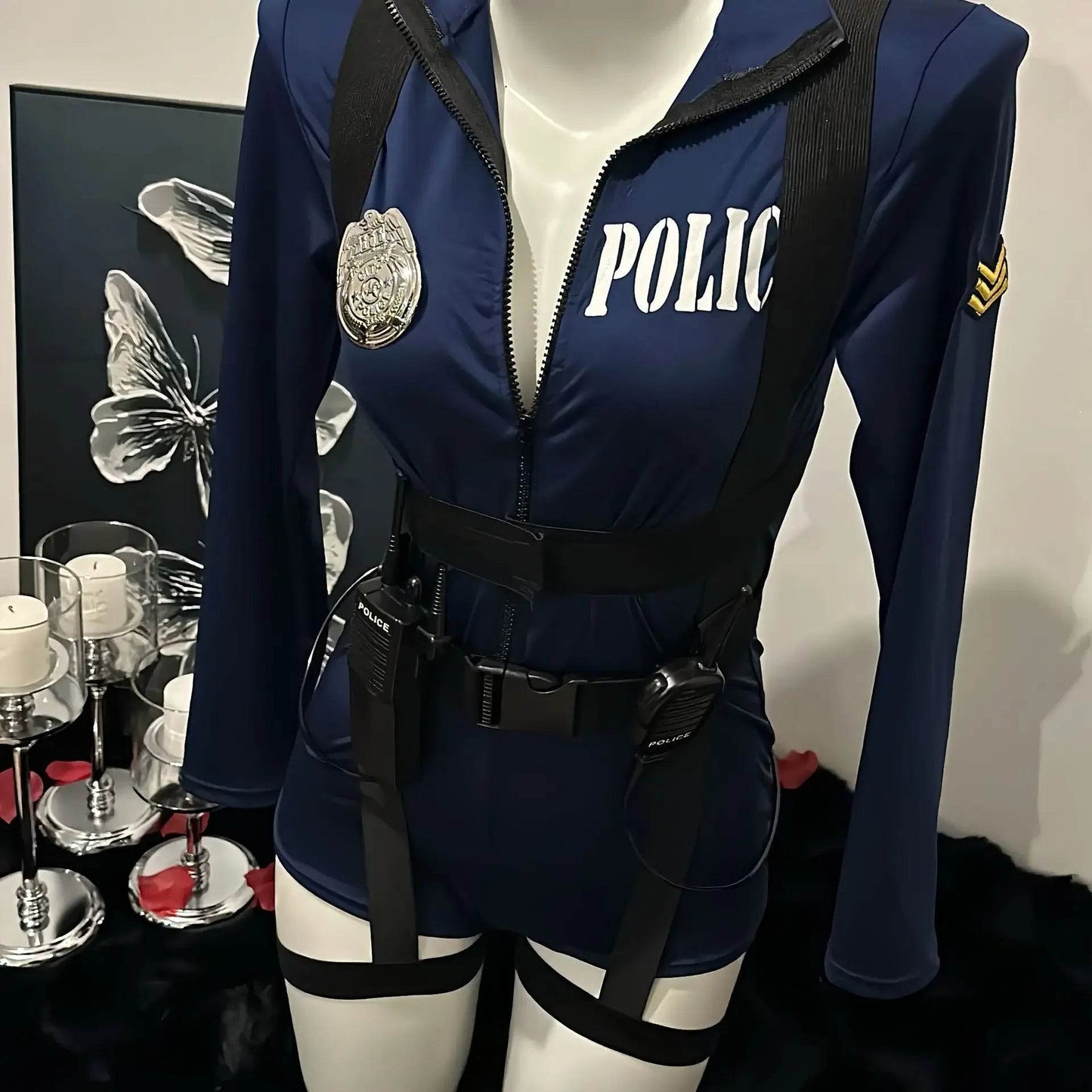 Premium Cop Cosplay Jumpsuit Lingerie For Women Nightclub - ToylandEU
