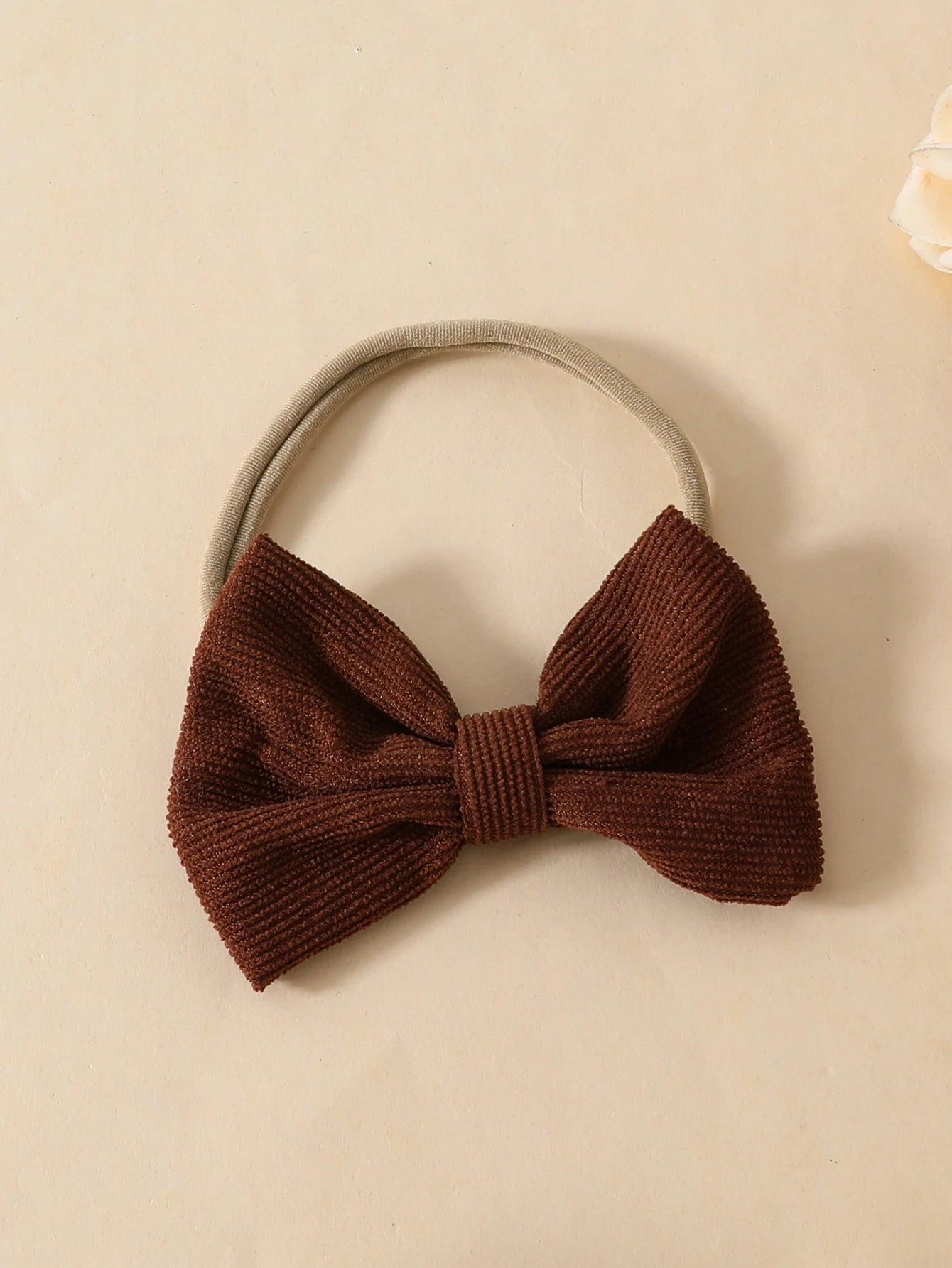 Premium Corduroy Baby Girl Dress With Ruffled Bow Long Sleeve Two Piece Headband Set Spring And Autumn 0 To 18 Months - ToylandEU