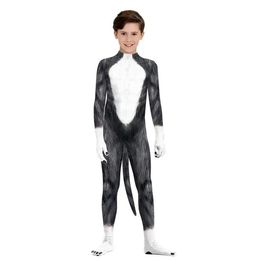 Premium Cosplay Bodysuit Leopard Print Tail For Kids - ToylandEU
