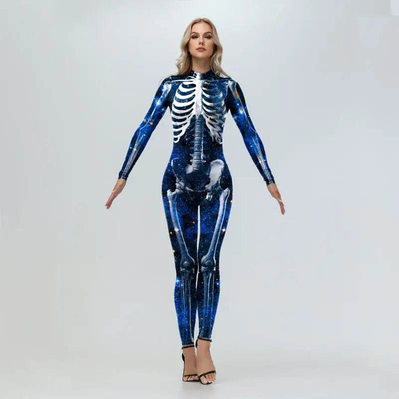Premium Cosplay Bodysuit Skeleton Print For Women Halloween - ToylandEU