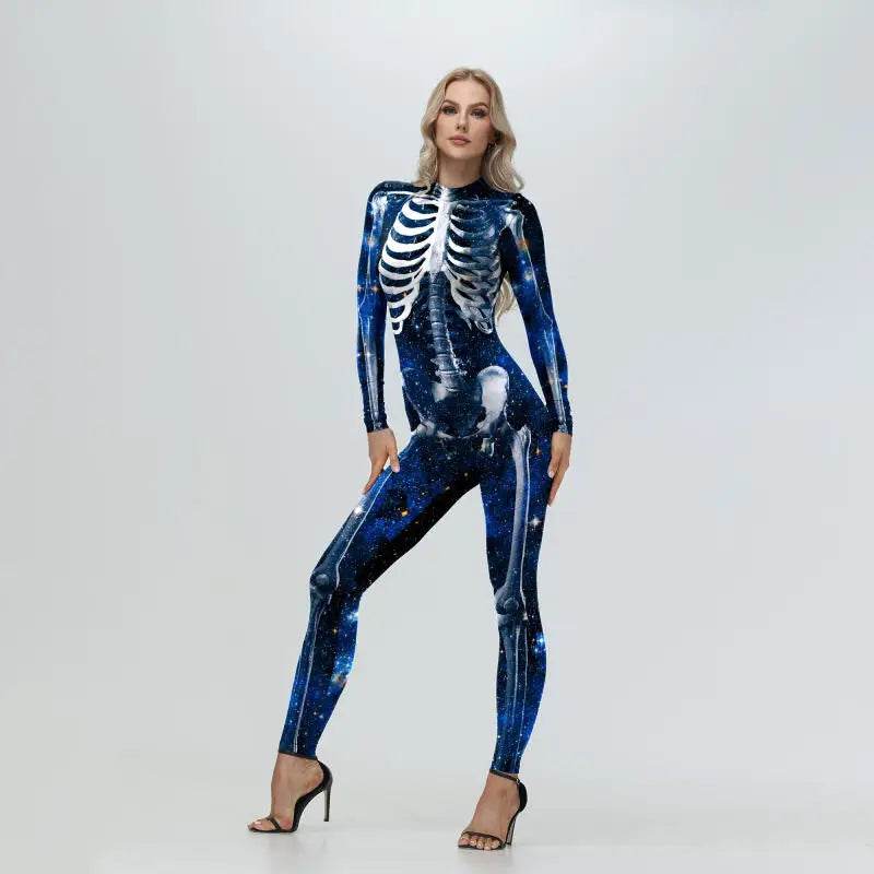 Premium Cosplay Bodysuit Skeleton Print For Women Halloween - ToylandEU