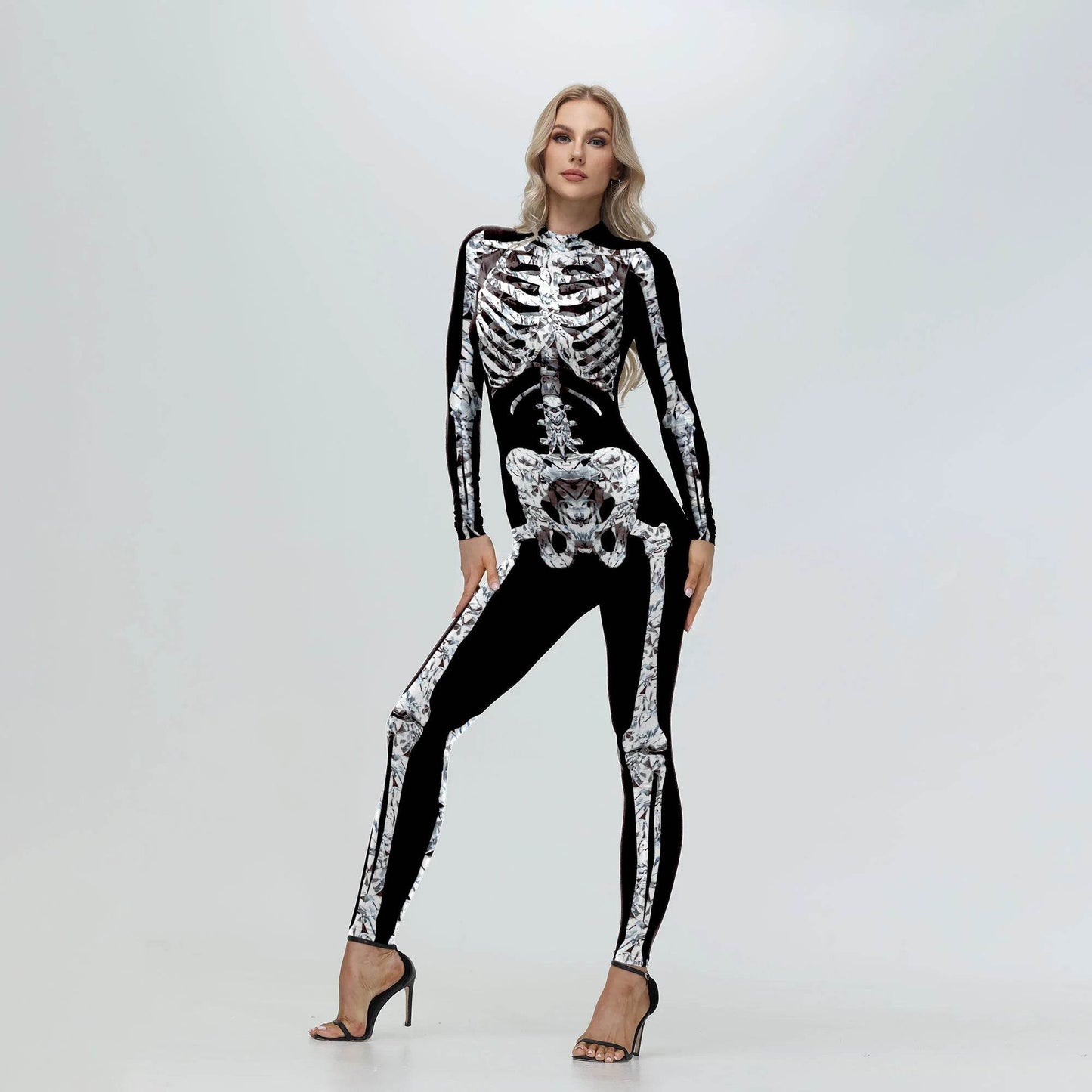 Premium Cosplay Bodysuit Skeleton Print For Women Halloween - ToylandEU