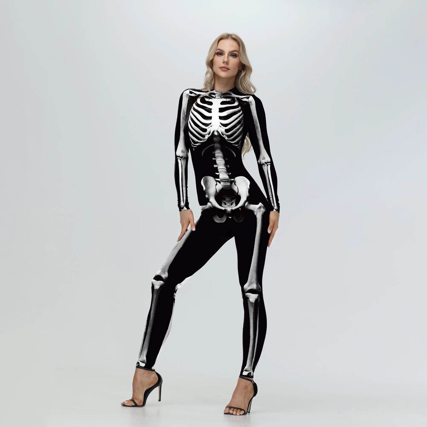 Premium Cosplay Bodysuit Skeleton Print For Women Halloween - ToylandEU