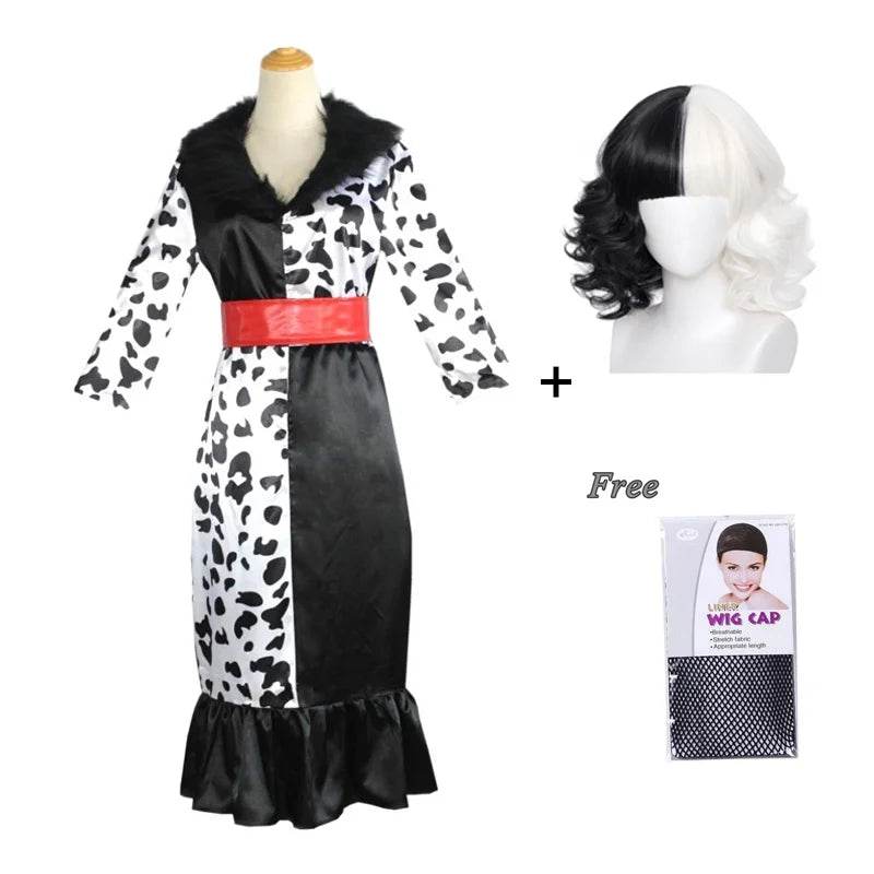 Premium Cosplay Costume Cruella Look Dalmatian For Women - ToylandEU