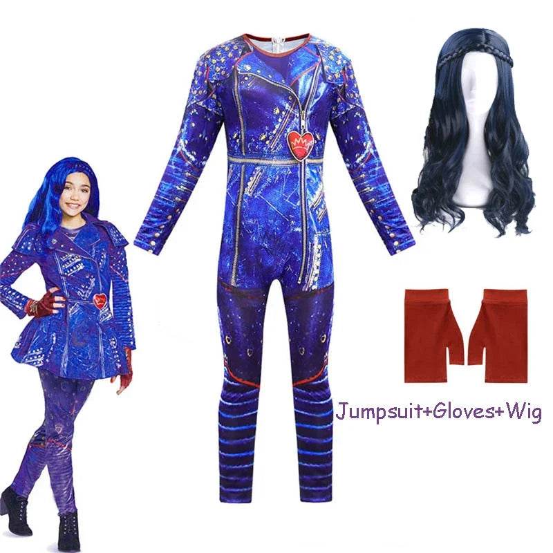 Premium Cosplay Costume Evie Mal Descendants 3 Wig Girls - ToylandEU