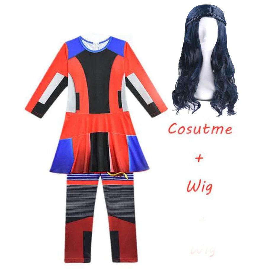 Premium Cosplay Costume Evie Mal Descendants 3 Wig Girls - ToylandEU