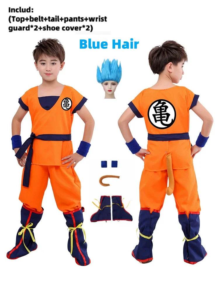 Premium Cosplay Costume Goku Saiyan Bodysuit For Kids - ToylandEU