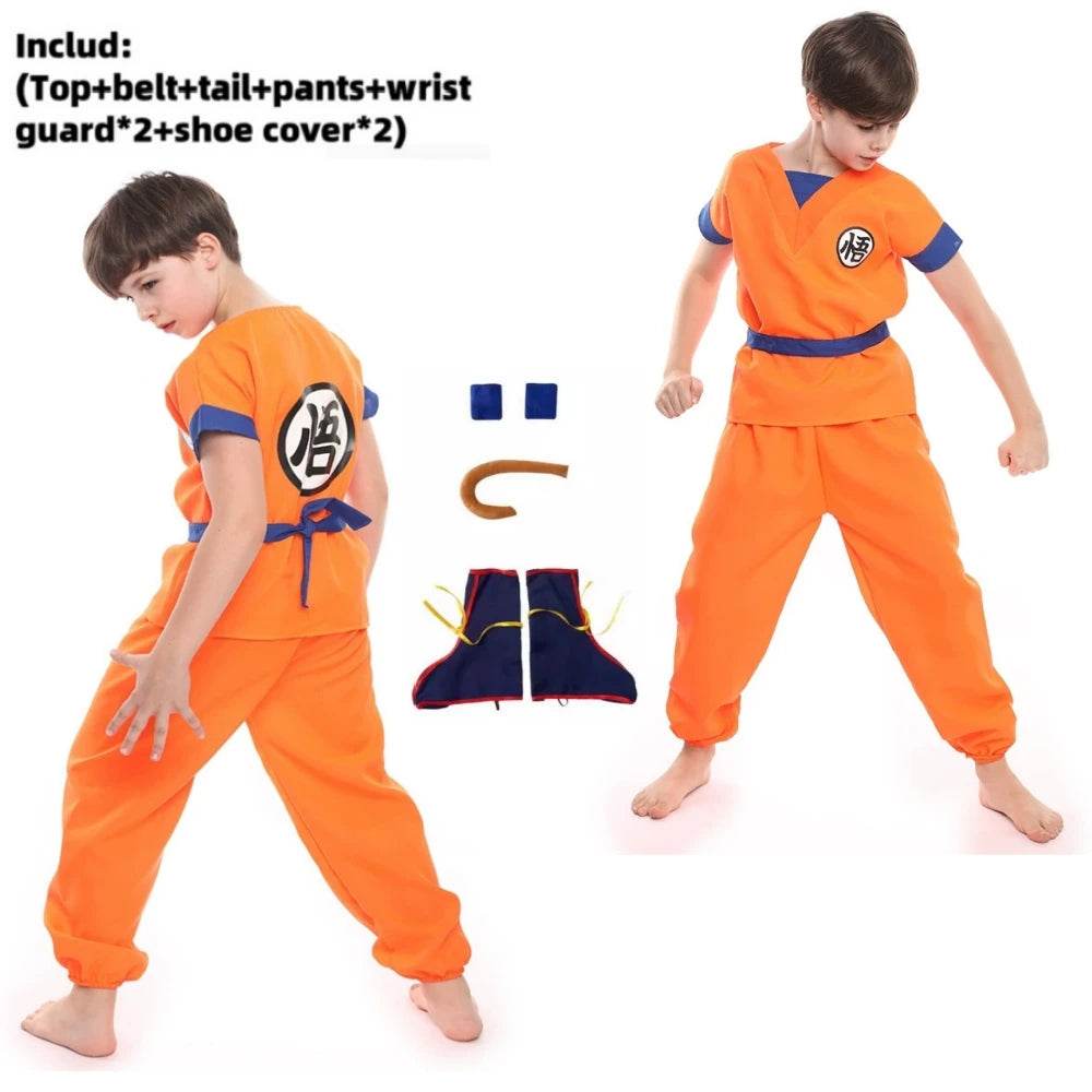 Premium Cosplay Costume Goku Style Bodysuit For Kids - ToylandEU