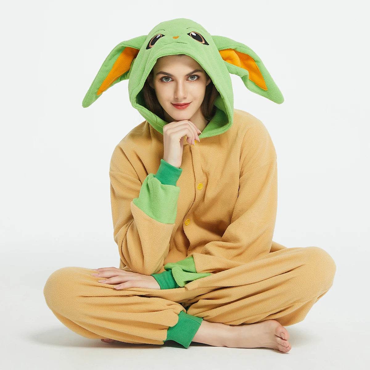Premium Cosplay Costume Grogu Pajamas Kigurumi For Adults - ToylandEU