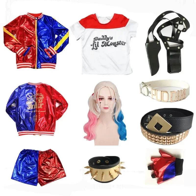 Premium Cosplay Costume Harley Quinn Jacket Set For Girls - ToylandEU