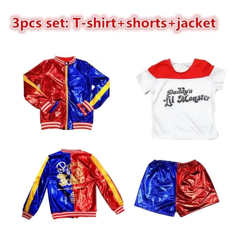 Premium Cosplay Costume Harley Quinn Jacket Set For Girls - ToylandEU