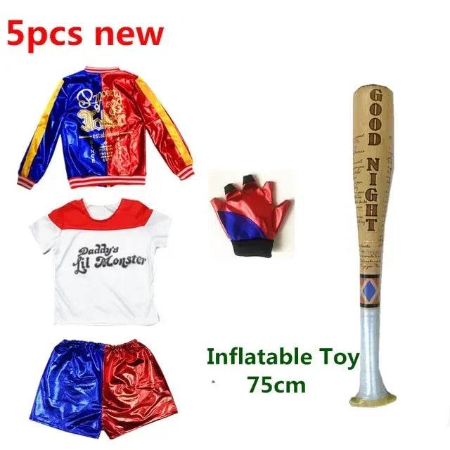 Premium Cosplay Costume Harley Quinn Jacket Set For Girls - ToylandEU