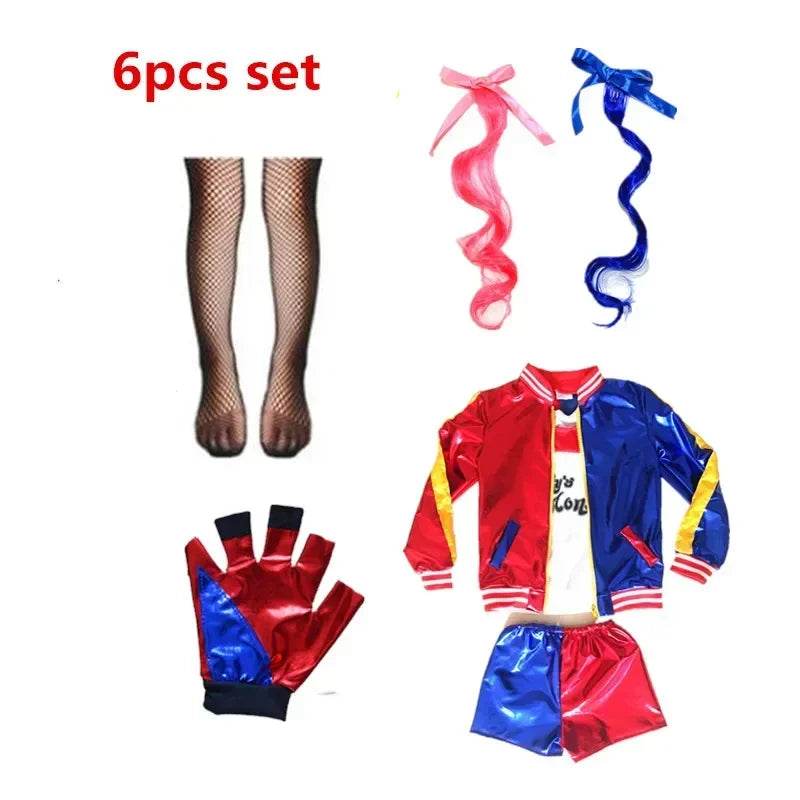 Premium Cosplay Costume Harley Quinn Jacket Set For Girls - ToylandEU