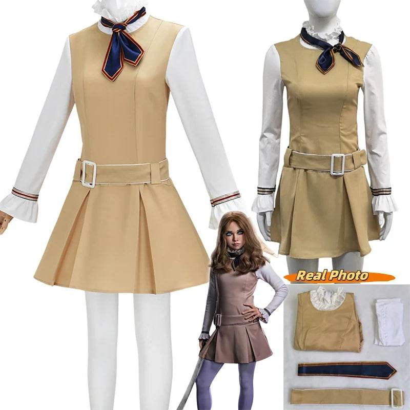 Premium Cosplay Costume M3GAN 2.0 Brown Dress For Adults - ToylandEU