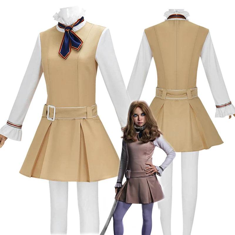 Premium Cosplay Costume M3GAN 2.0 Brown Dress For Adults - ToylandEU