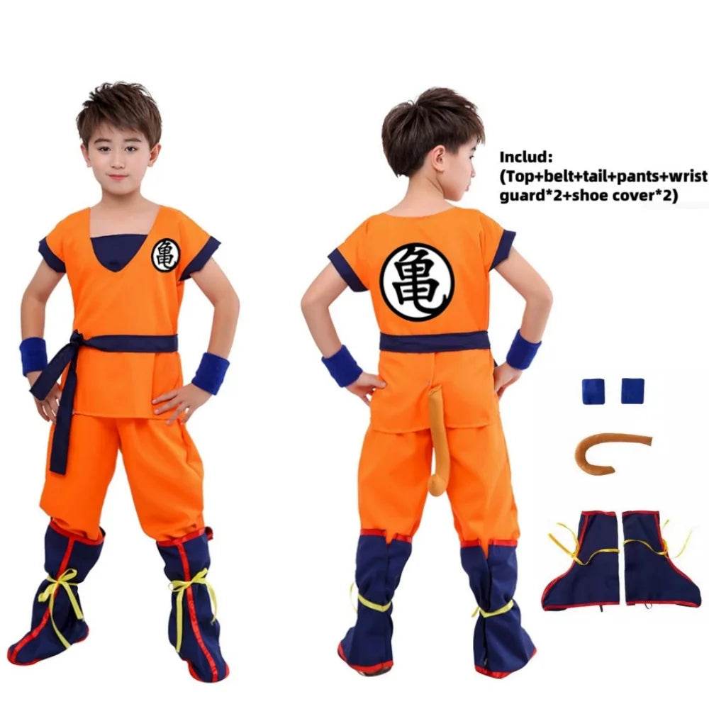 Premium Cosplay Costume Set Goku Saiyan Wig For Kids - ToylandEU