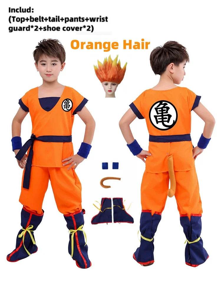 Premium Cosplay Costume Set Goku Theme Bodysuit For Kids - ToylandEU
