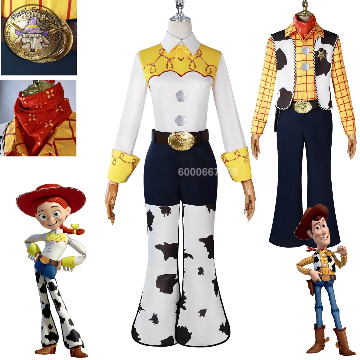 Premium Cosplay Costume Set Woody And Jessie For Adults - ToylandEU