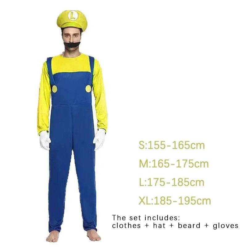 Premium Cosplay Costume Super Luigi Uniform For Adults - ToylandEU