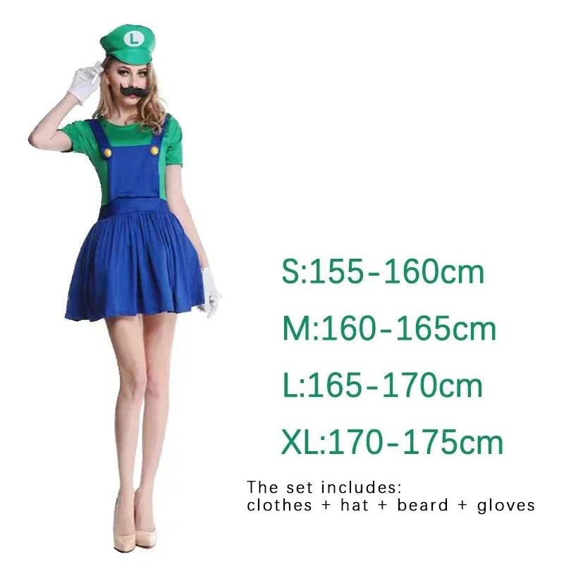 Premium Cosplay Costume Super Luigi Uniform For Adults - ToylandEU