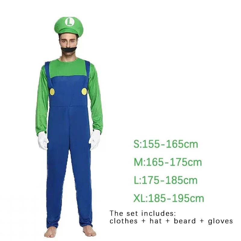 Premium Cosplay Costume Super Luigi Uniform For Adults - ToylandEU