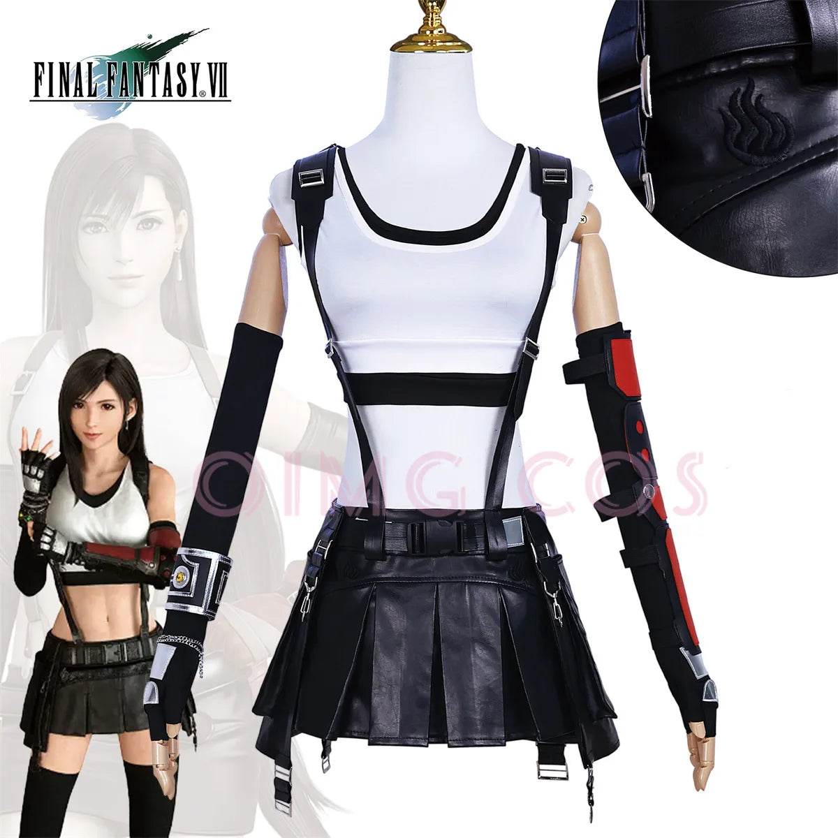 Premium Cosplay Costume Tifa Lockhart Set For Women - ToylandEU