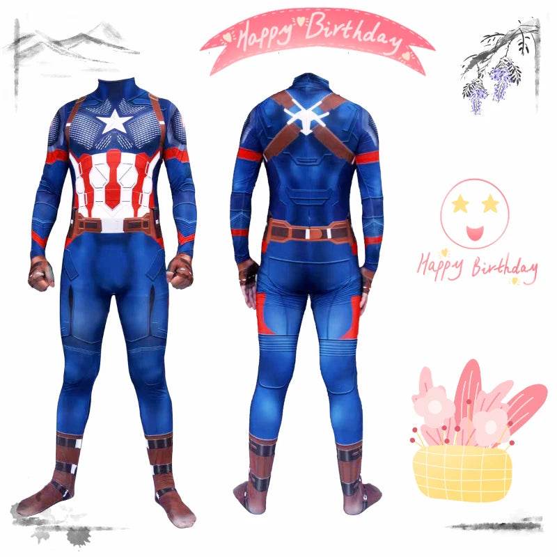 Premium Cosplay Jumpsuit Captain America Style For All Ages - ToylandEU
