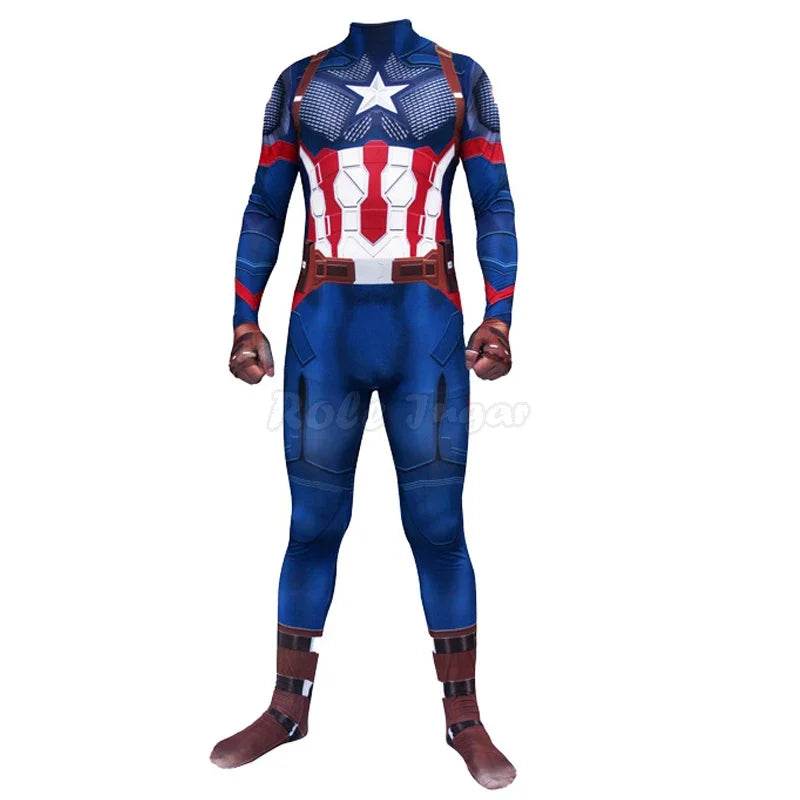 Premium Cosplay Jumpsuit Captain America Style For All Ages - ToylandEU
