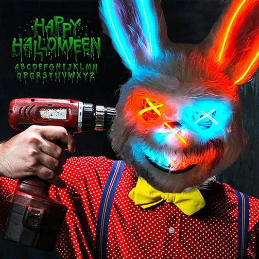 Premium Cosplay Mask Glowing Bunny Bear For Halloween - ToylandEU