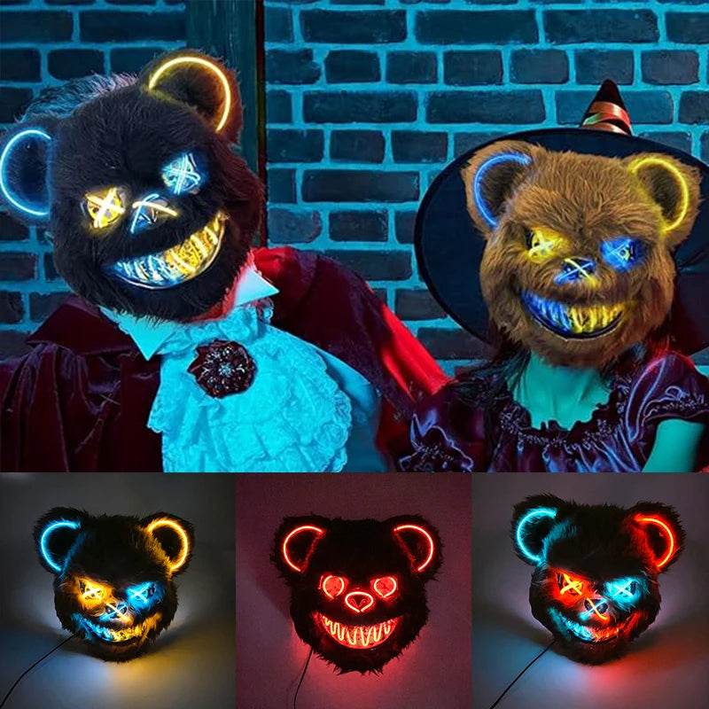 Premium Cosplay Mask Glowing Bunny Bear For Halloween - ToylandEU