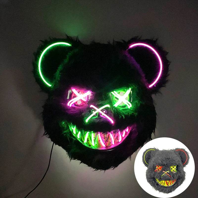 Premium Cosplay Mask Glowing Bunny Bear For Halloween - ToylandEU