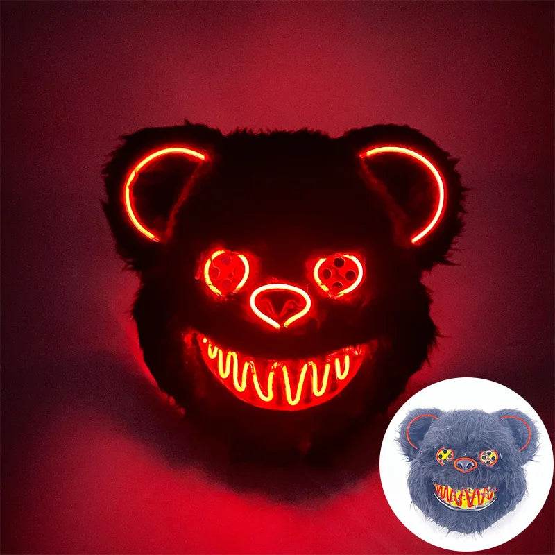 Premium Cosplay Mask Glowing Bunny Bear For Halloween - ToylandEU