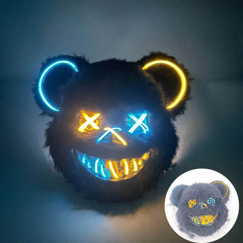 Premium Cosplay Mask Glowing Bunny Bear For Halloween - ToylandEU