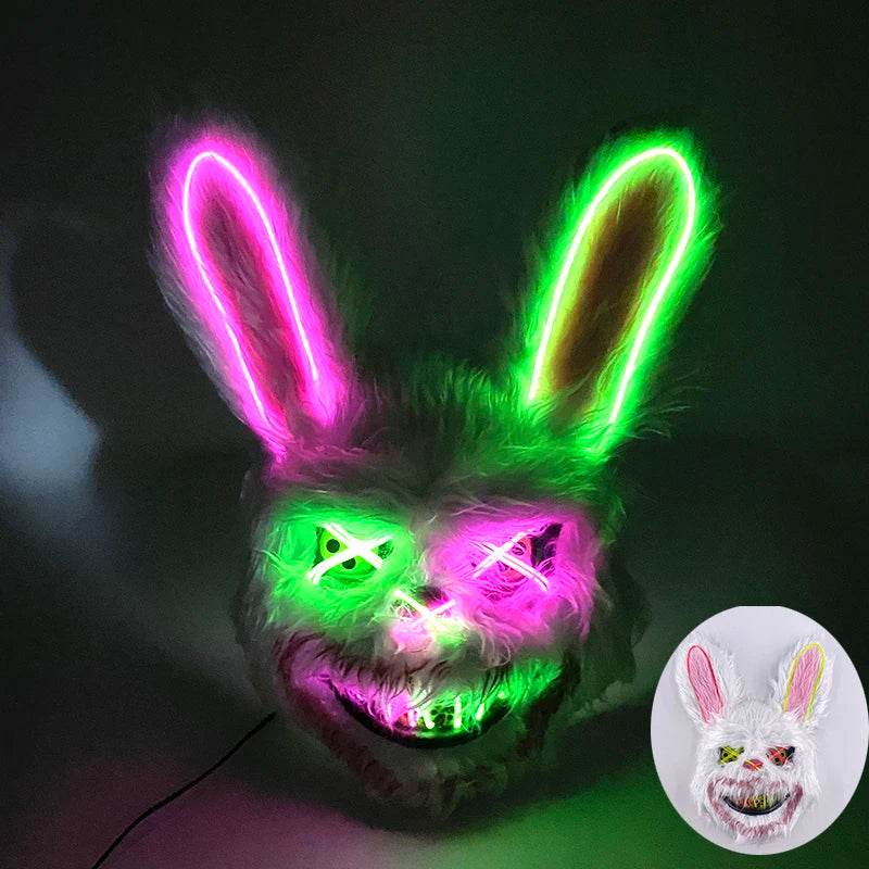 Premium Cosplay Mask Glowing Bunny Bear For Halloween - ToylandEU
