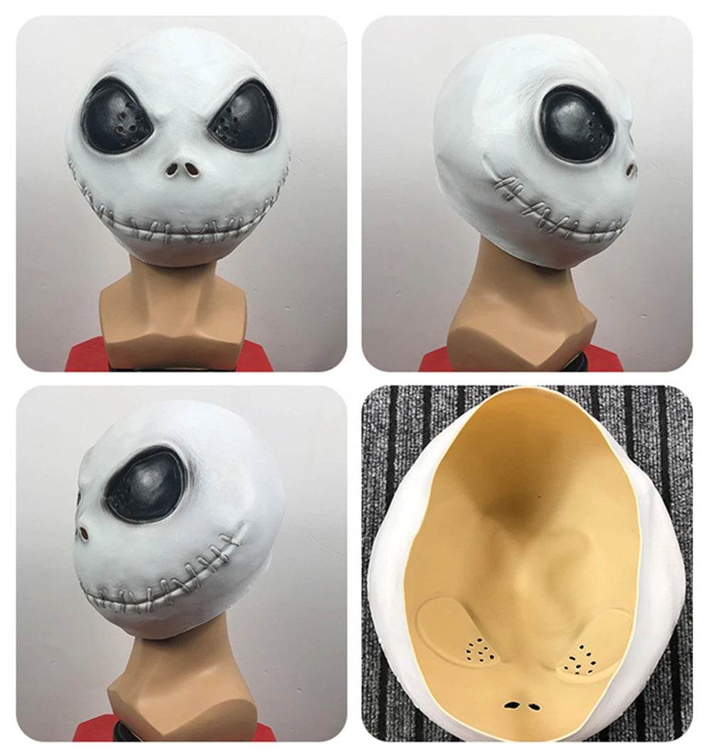 Premium Cosplay Mask Jack Skellington Latex Helmet Adult - ToylandEU