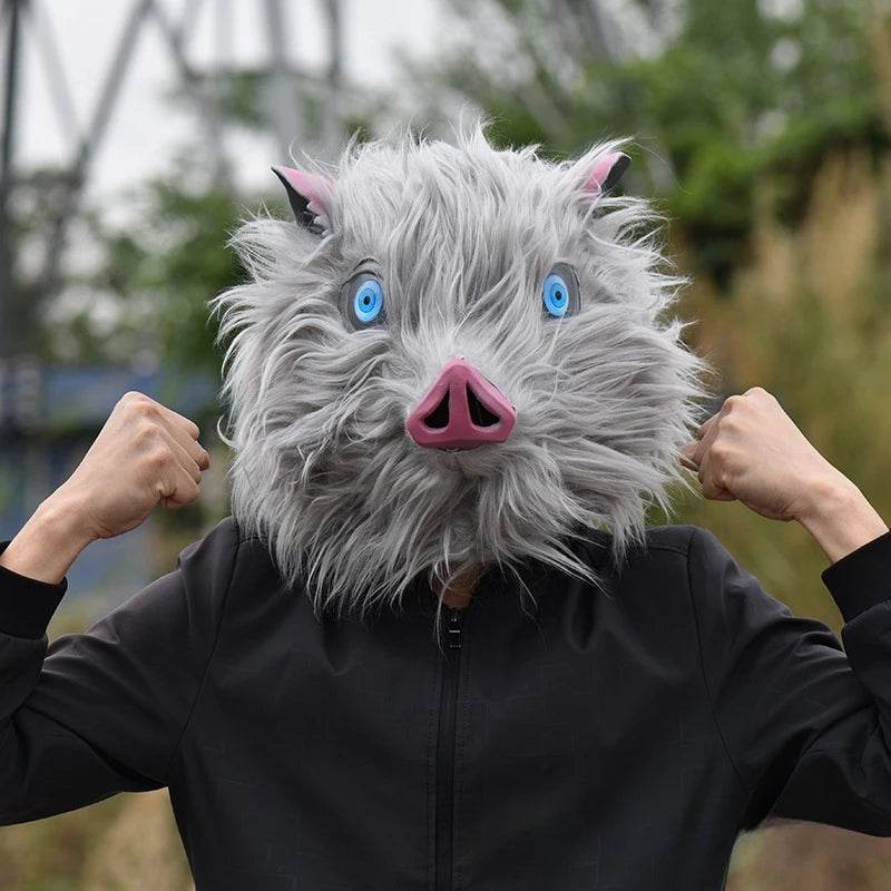 Premium Cosplay Mask Latex Inosuke Pig Headgear Fans - ToylandEU