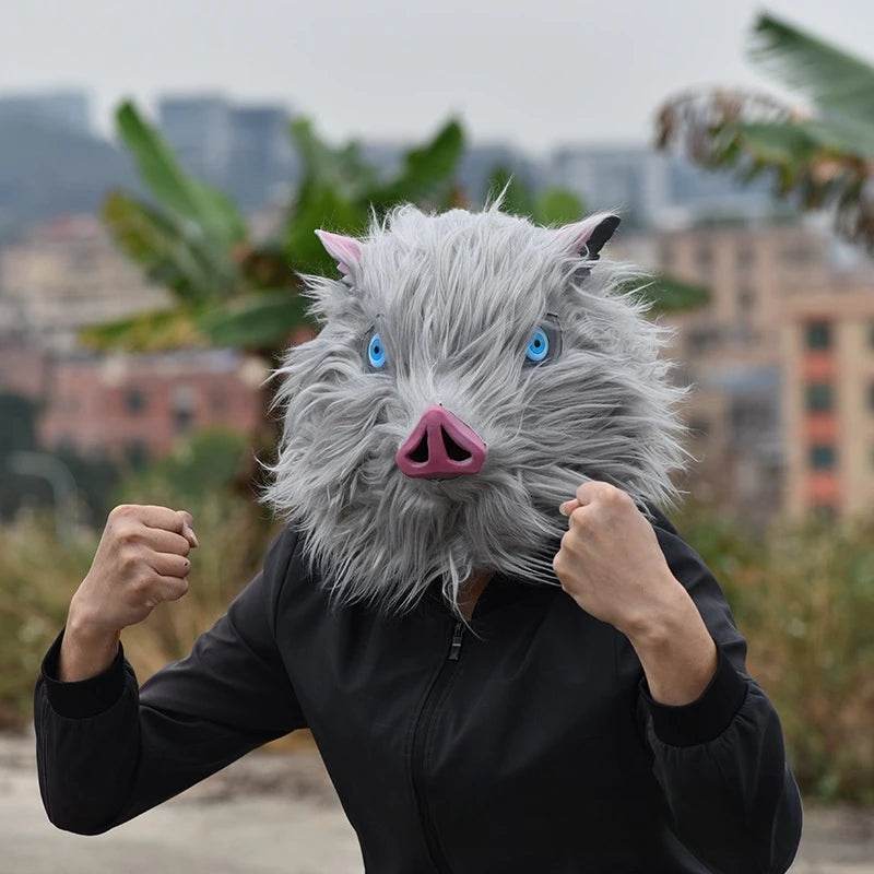 Premium Cosplay Mask Latex Inosuke Pig Headgear Fans - ToylandEU