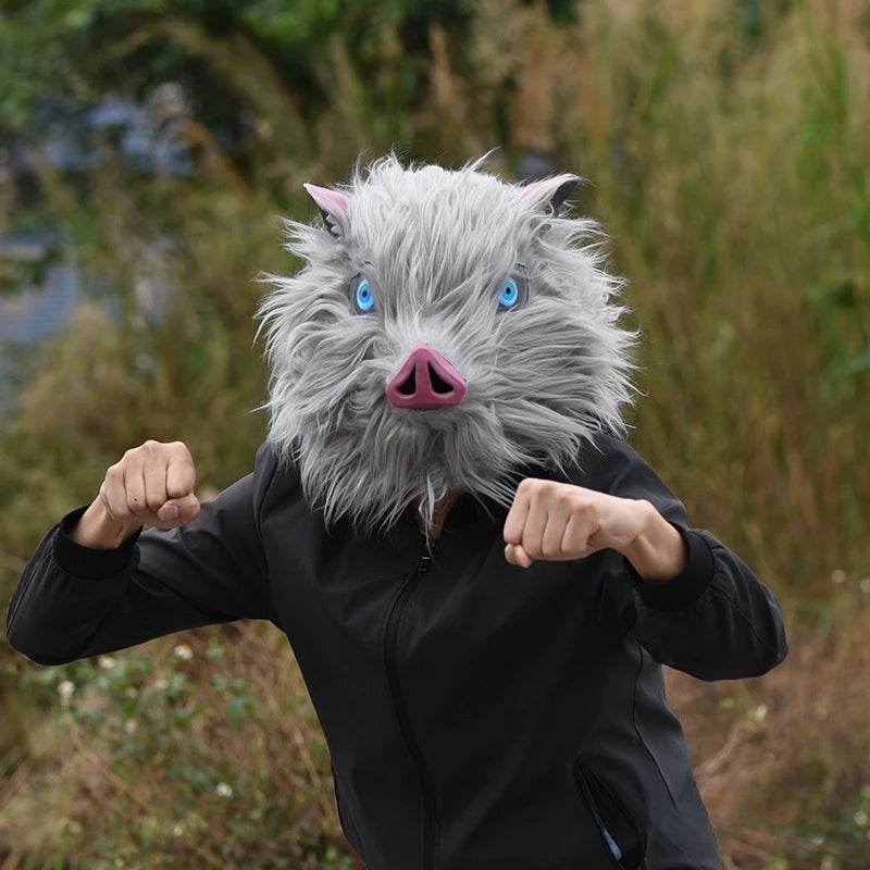 Premium Cosplay Mask Latex Inosuke Pig Headgear Fans - ToylandEU