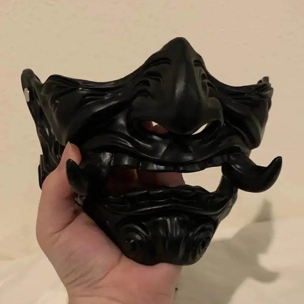 Premium Cosplay Mask Oni Kabuki Resin Half Face For Adults - ToylandEU