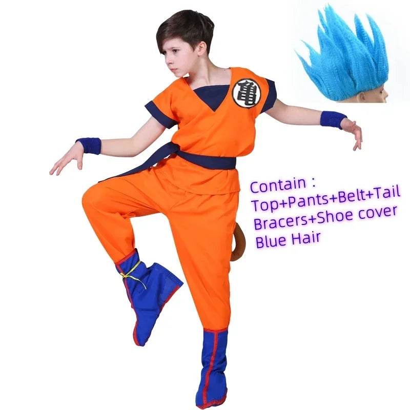 Premium Cosplay Tail Wrister Super Saiyan Wig For Adults - ToylandEU