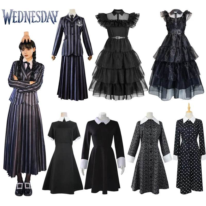 Premium Cosplay Uniform Wednesday Addams Inspired Adult - ToylandEU
