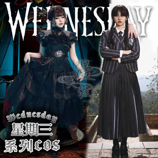 Premium Cosplay Uniform Wednesday Addams Inspired Adult - ToylandEU