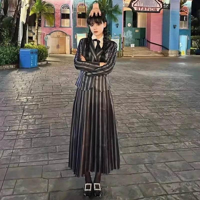 Premium Cosplay Uniform Wednesday Addams Inspired Adult - ToylandEU