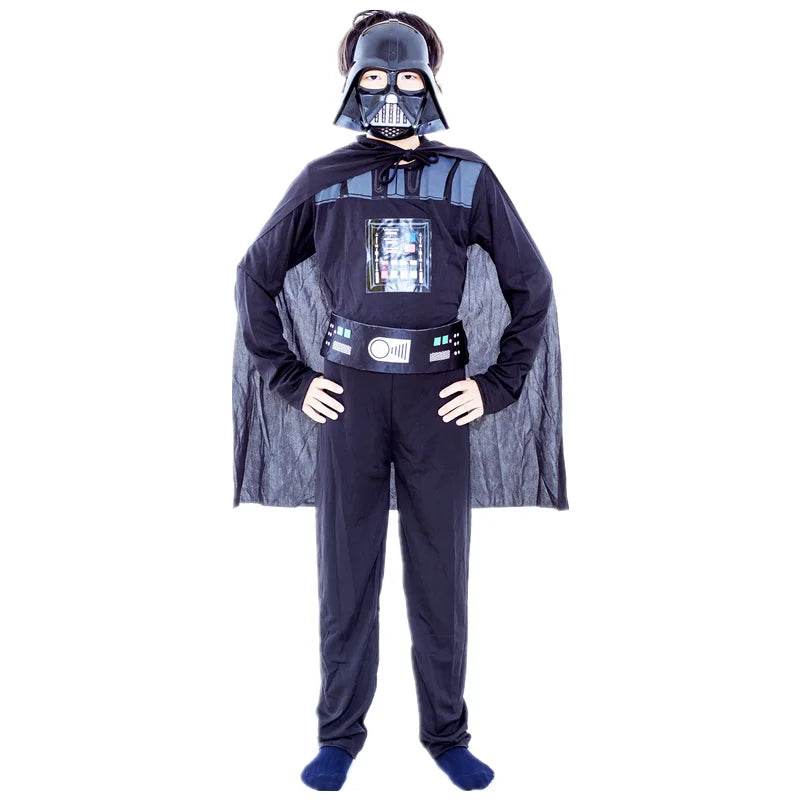 Premium Costume Black Warrior For Boys With Mask And Cape - ToylandEU