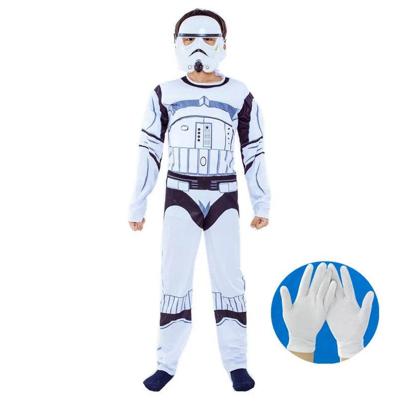 Premium Costume Black Warrior For Boys With Mask And Cape - ToylandEU
