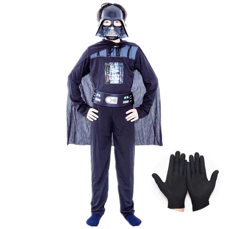 Premium Costume Black Warrior For Boys With Mask And Cape - ToylandEU