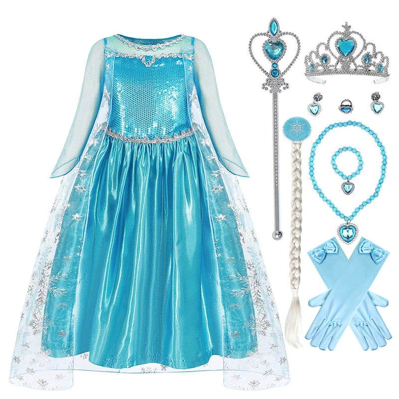 Premium Costume Frozen Elsa Cosplay Dress For Girls - ToylandEU