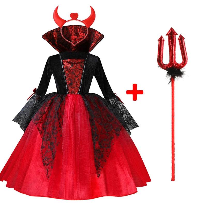 Premium Costume Gothic Vampire For Girls Halloween Party - ToylandEU