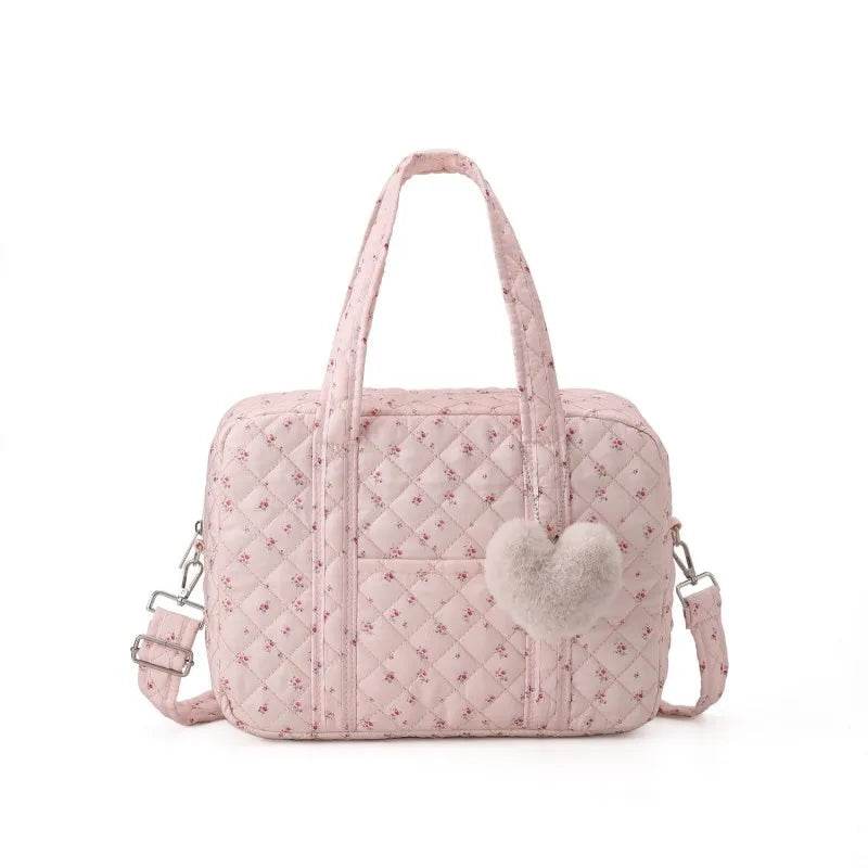 Premium Cotton Diaper Bag Tote With Zipper Closure For Moms On The Go Stroller Friendly - ToylandEU