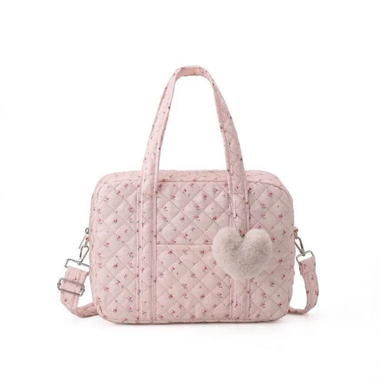 Premium Cotton Diaper Bag Tote With Zipper Closure For Moms On The Go Stroller Friendly - ToylandEU